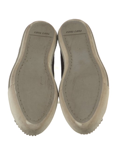 Miu Miu Suede Studded Accents Sneakers