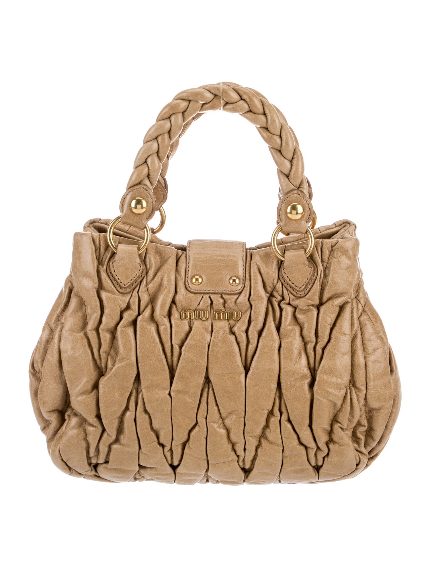 Miu Miu Leather Top Handle Bag