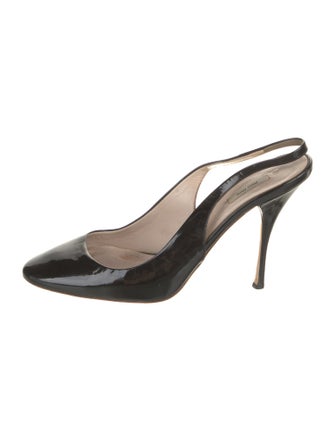Miu Miu Patent Leather Slingback Pumps