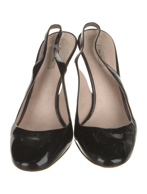 Miu Miu Patent Leather Slingback Pumps