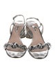 Miu Miu Leather Crystal Embellishments Sandals