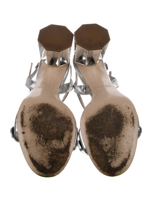 Miu Miu Leather Crystal Embellishments Sandals