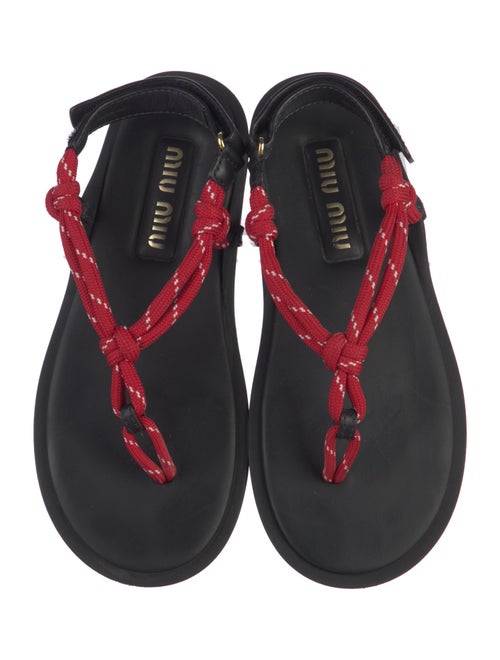 Miu Miu Leather Slingback Sandals