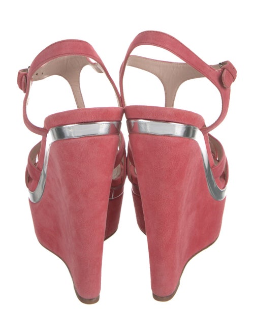Miu Miu Suede T-Strap Sandals