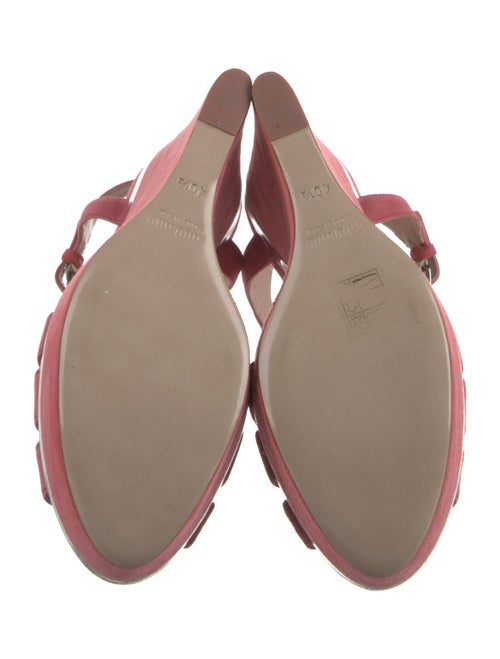 Miu Miu Suede T-Strap Sandals