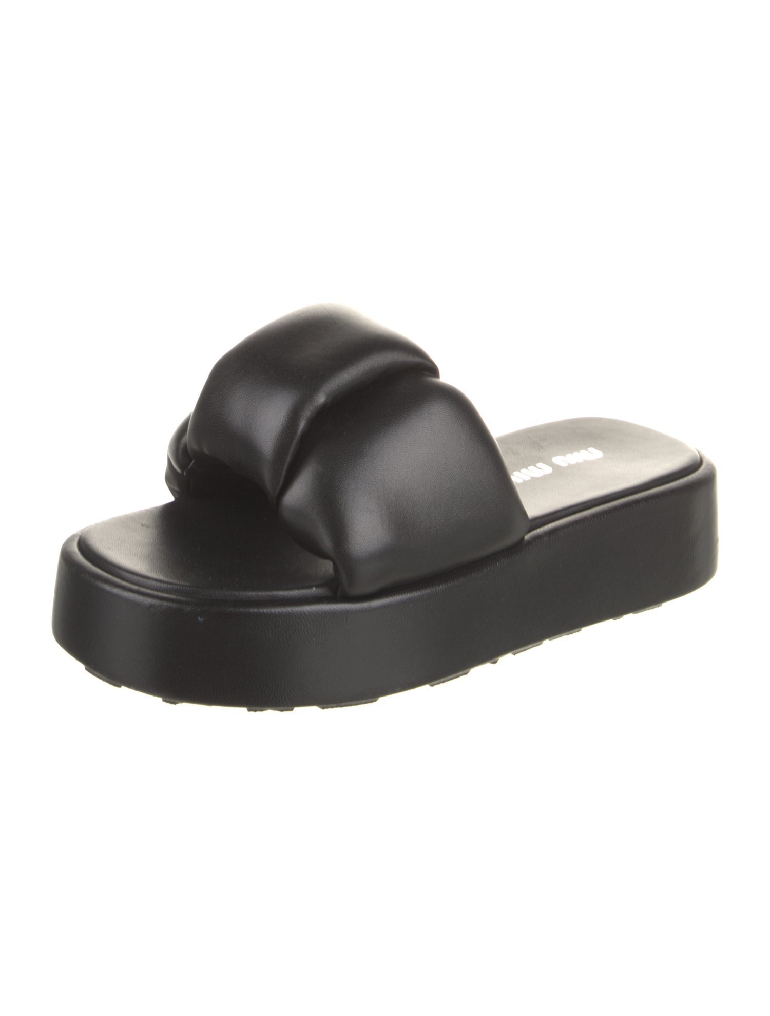 Miu Miu Leather Slides