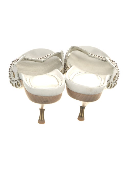 Miu Miu Leather Lasercut Accents Slides