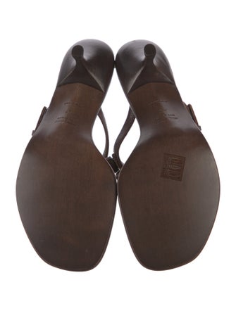 Miu Miu Leather Beaded Accents Slides