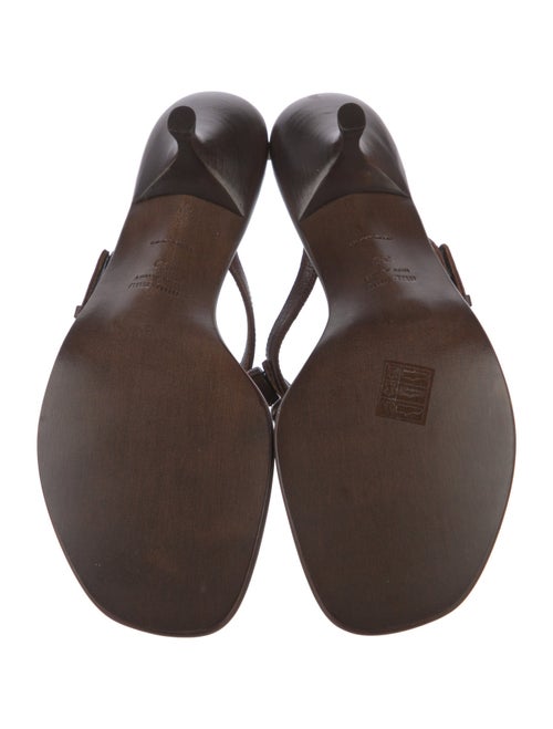 Miu Miu Leather Beaded Accents Slides