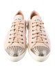 Miu Miu Patent Leather Studded Accents Sneakers