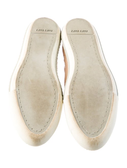 Miu Miu Patent Leather Studded Accents Sneakers