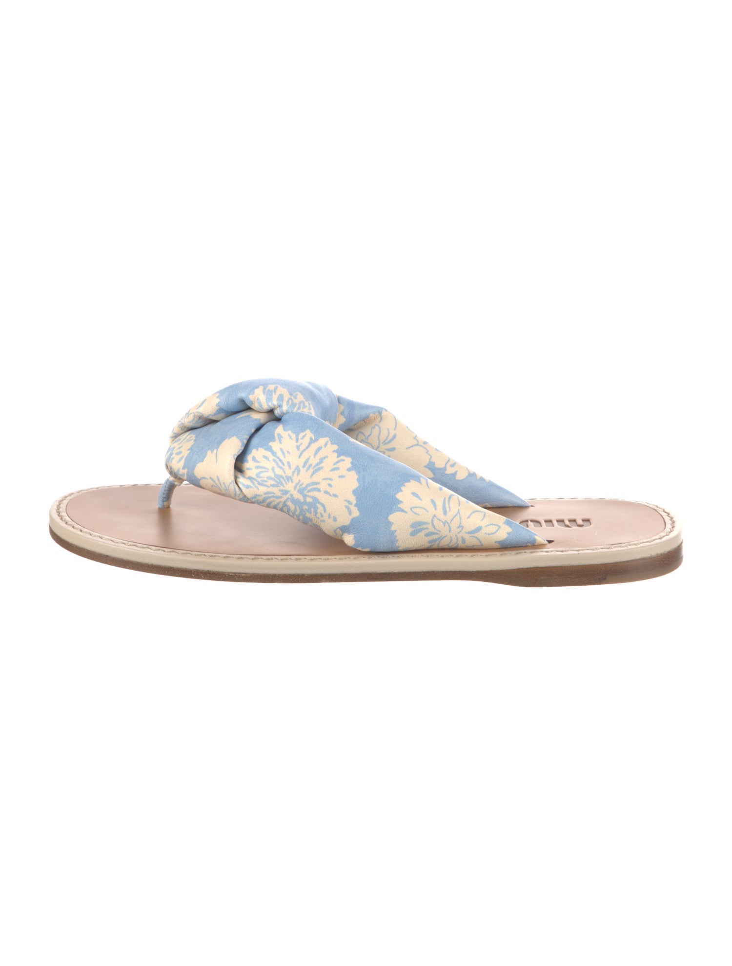 Miu Miu Floral Print Slides