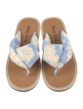 Miu Miu Floral Print Slides