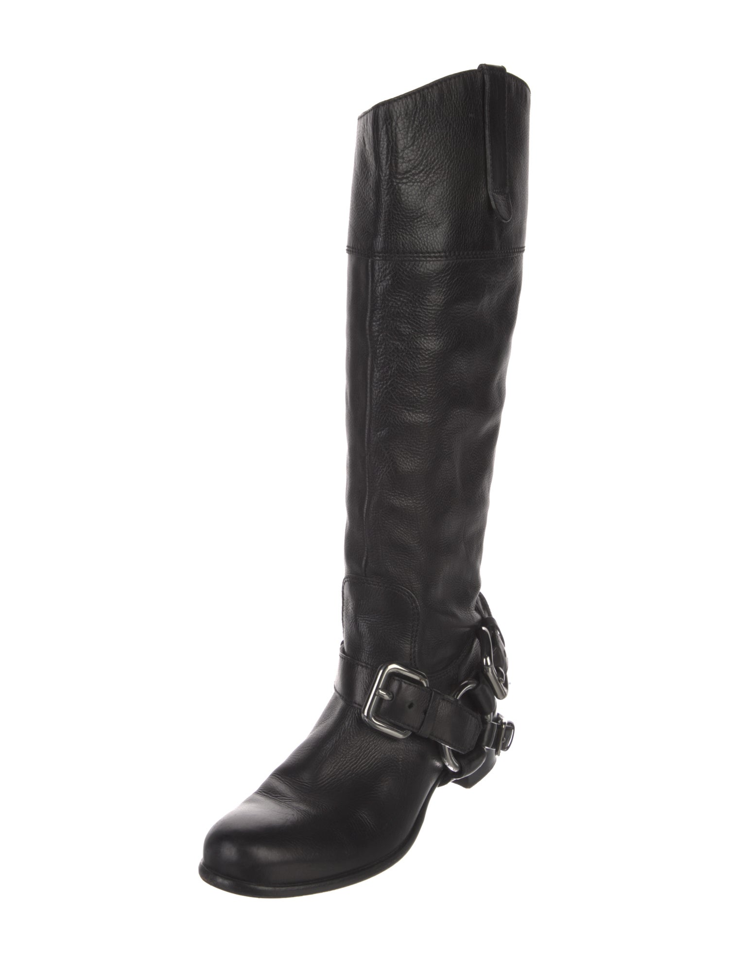 Miu Miu Leather Riding Boots
