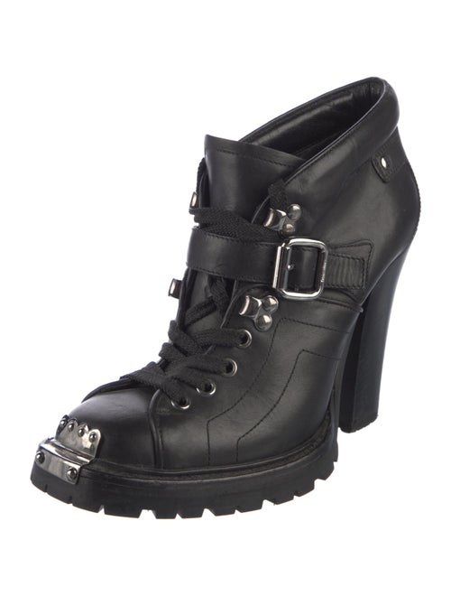 Miu Miu Leather Combat Boots