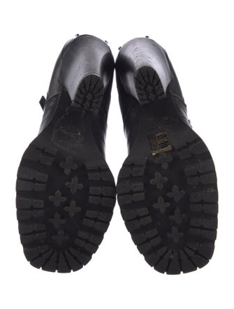 Miu Miu Leather Combat Boots