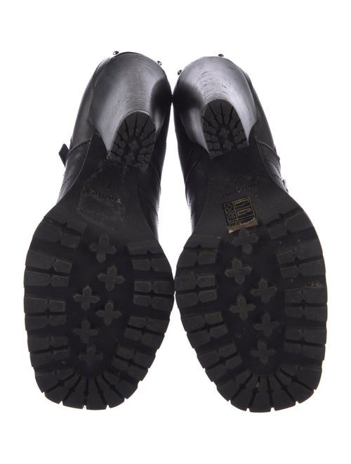 Miu Miu Leather Combat Boots