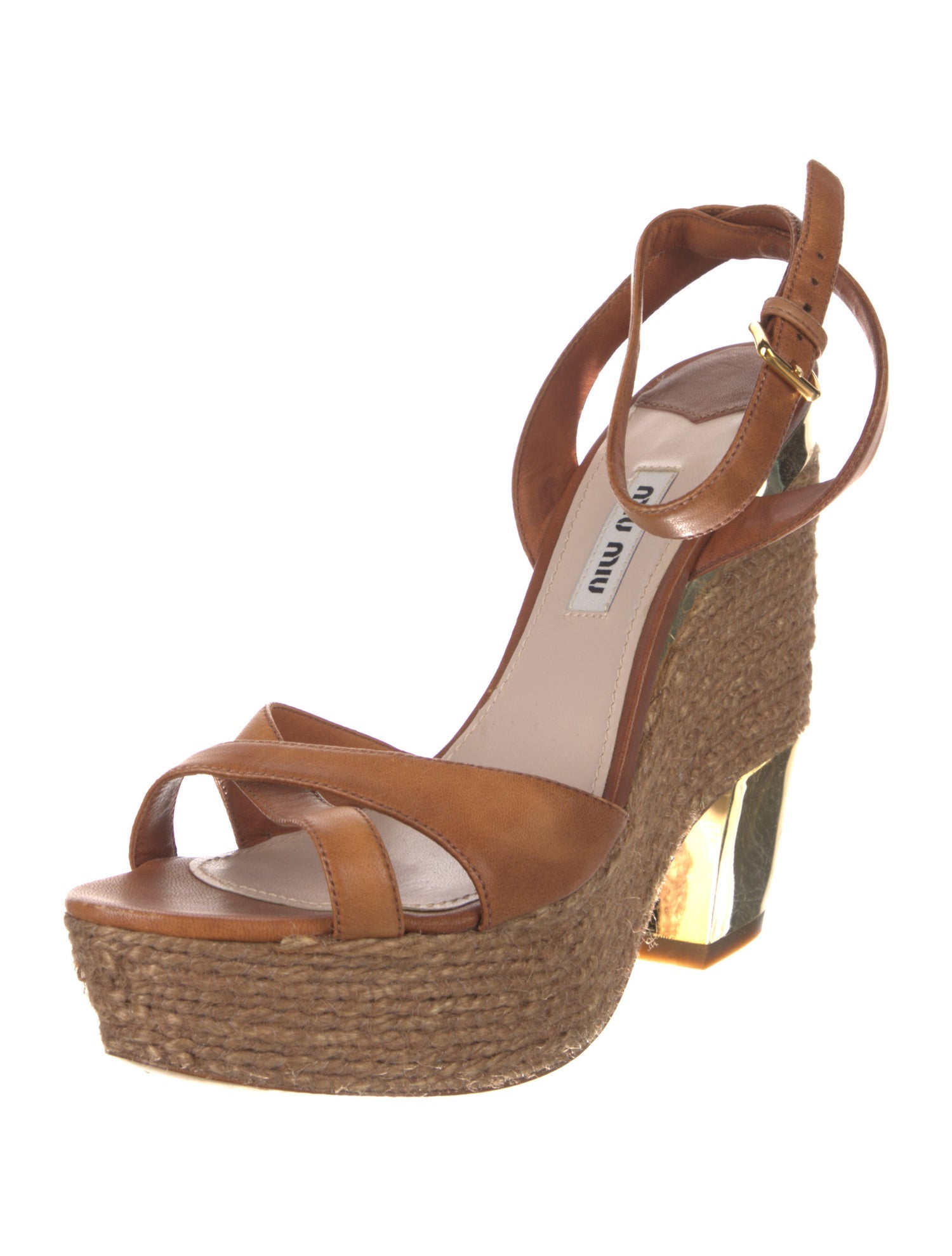 Miu Miu Leather Sandals