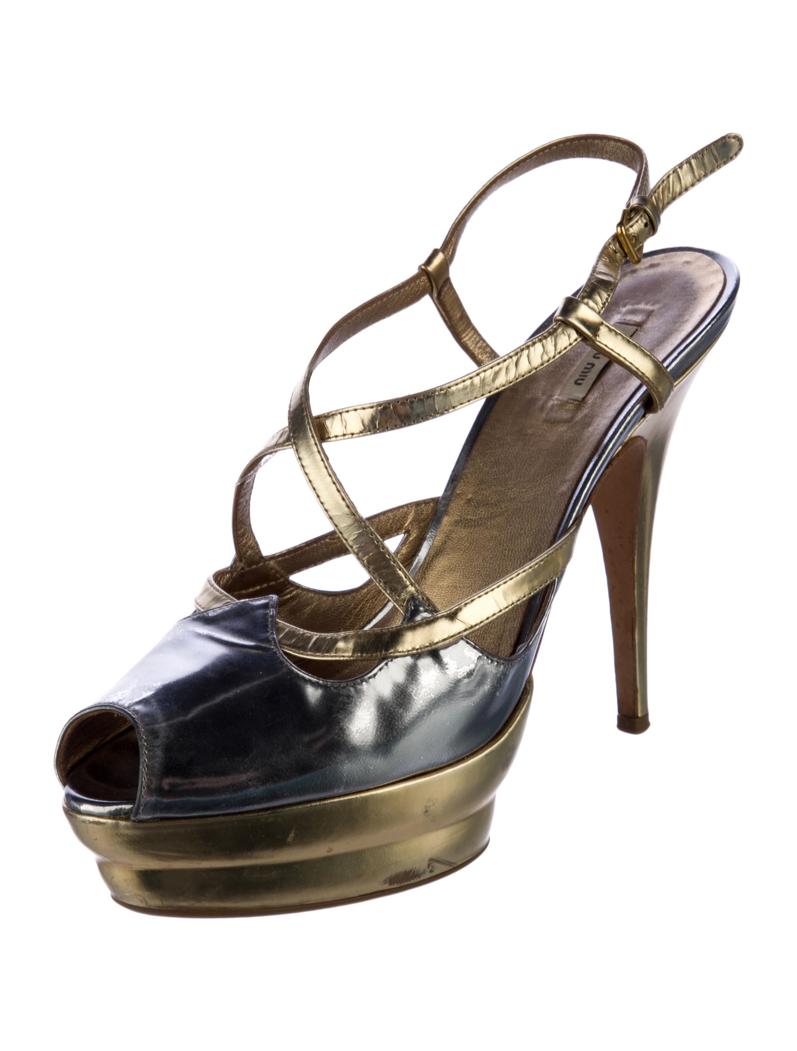 Miu Miu Leather Sandals