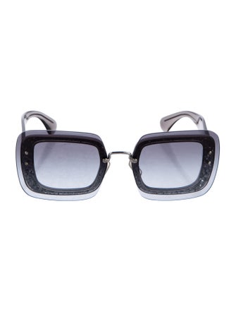 Miu Miu Square Gradient Sunglasses