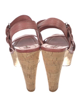 Miu Miu Leather Slingback Sandals