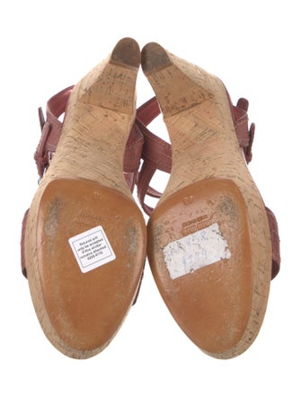 Miu Miu Leather Slingback Sandals