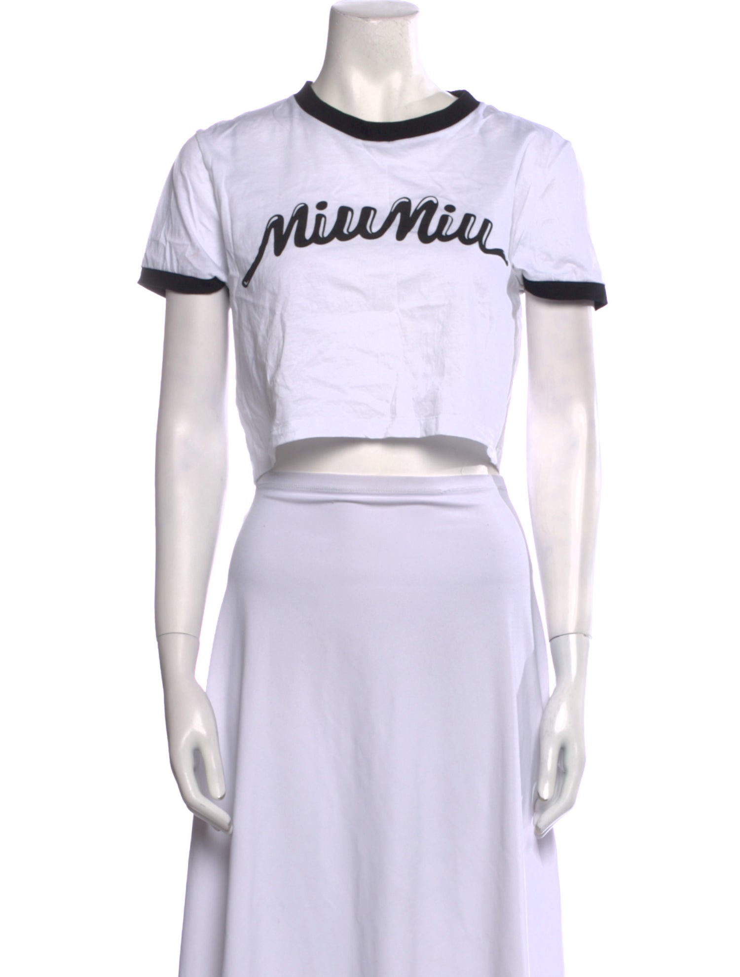 Miu Miu 2024 Graphic Print Crop Top