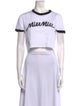 Miu Miu 2024 Graphic Print Crop Top