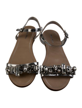 Miu Miu Crystal Slingback Sandals