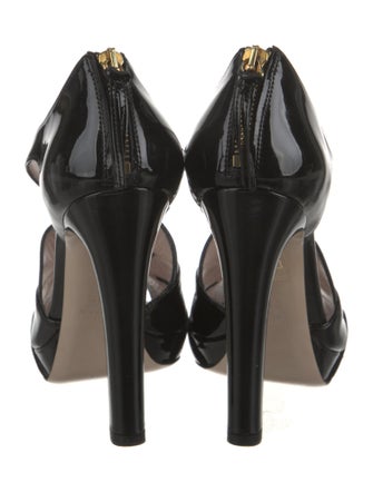 Miu Miu Patent Leather Slingback Sandals