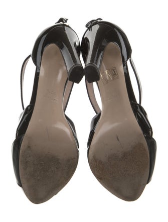 Miu Miu Patent Leather Slingback Sandals