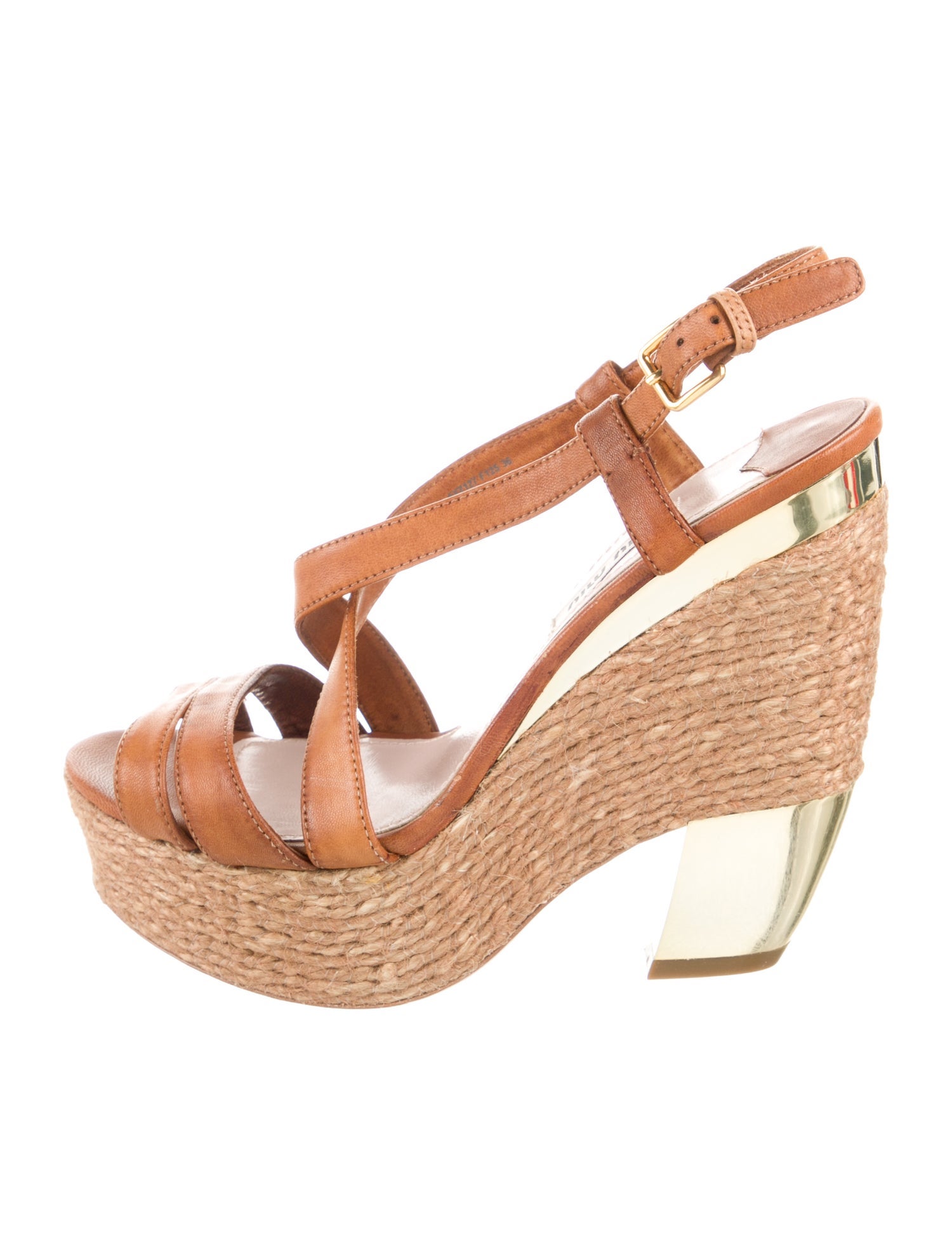 Miu Miu Leather Espadrilles