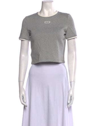 Miu Miu 2024 Crew Neck Crop Top