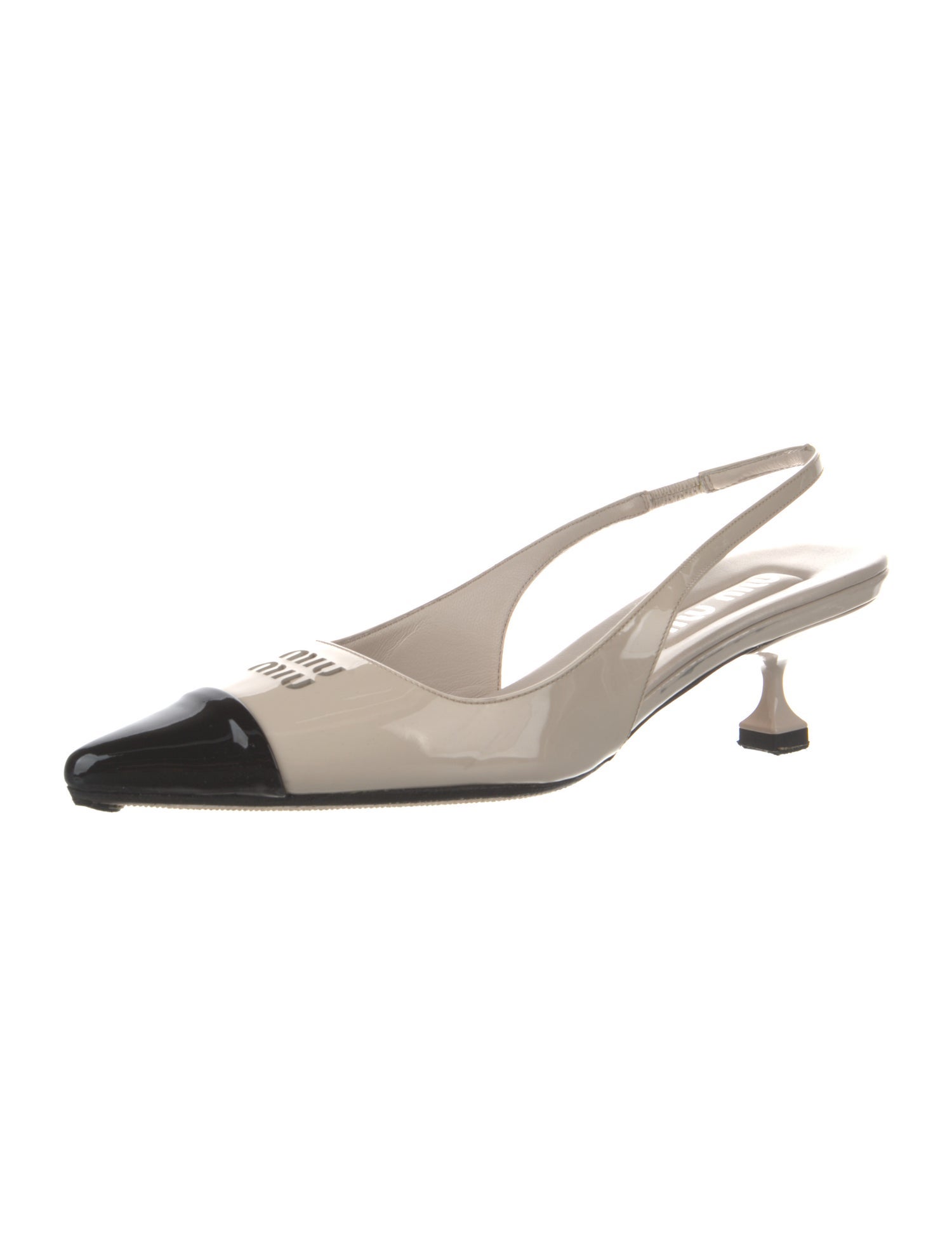 Miu Miu Patent Leather Slingback Pumps