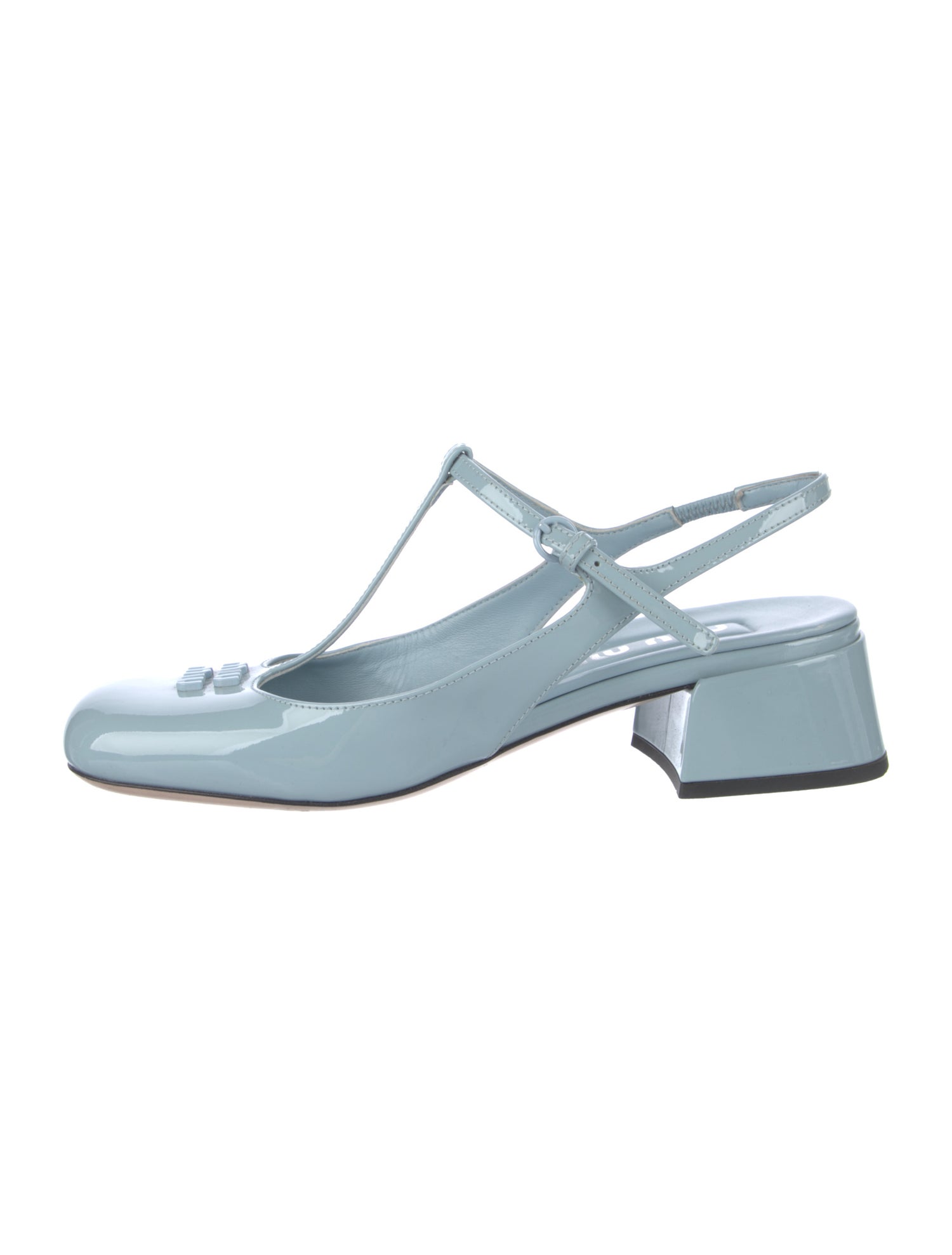 Miu Miu Patent Leather T-Strap Pumps