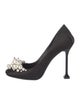 Miu Miu Satin Studded Accents Pumps
