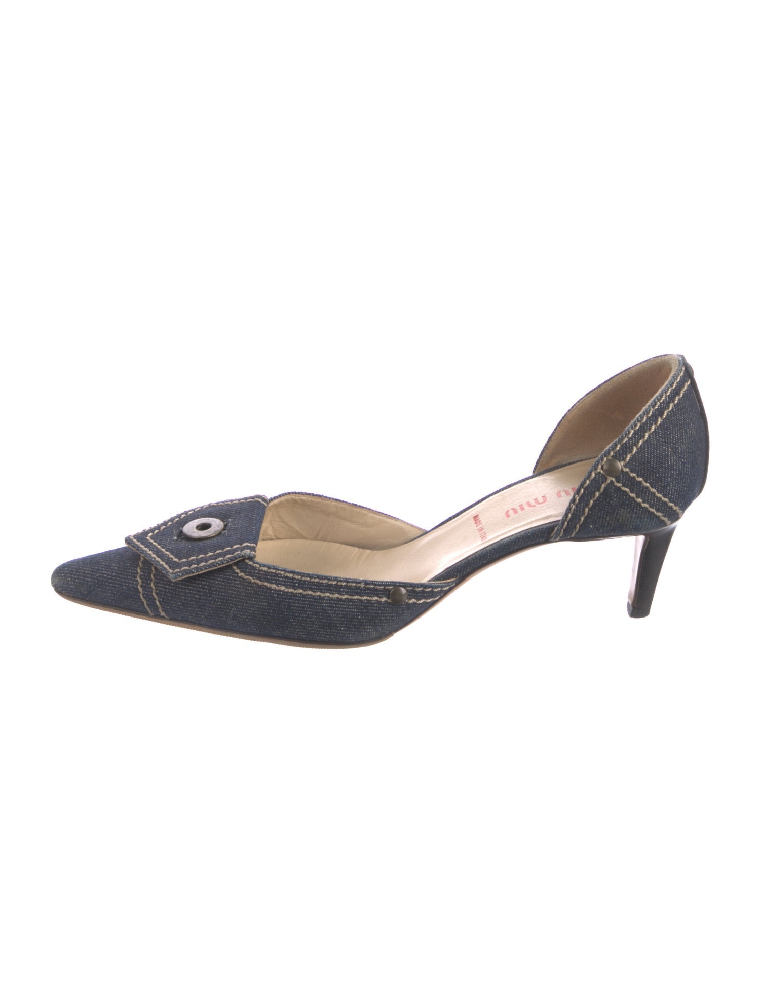 Miu Miu Denim D'Orsay Pumps