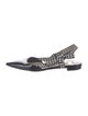 Miu Miu Patent Leather Plaid Print Slingback Flats