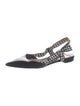Miu Miu Patent Leather Plaid Print Slingback Flats