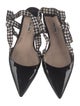 Miu Miu Patent Leather Plaid Print Slingback Flats