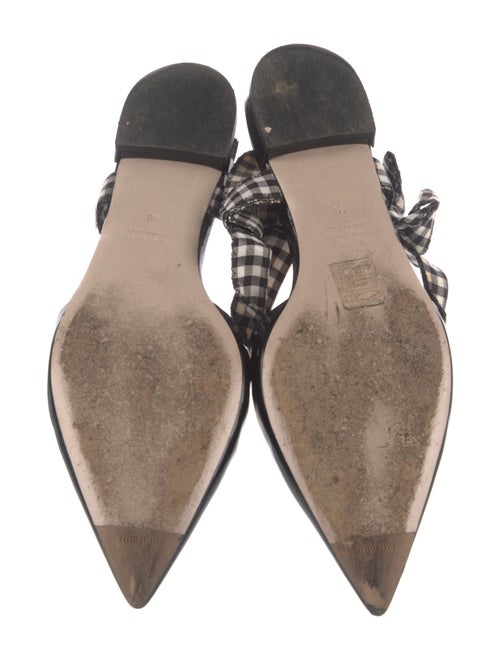 Miu Miu Patent Leather Plaid Print Slingback Flats