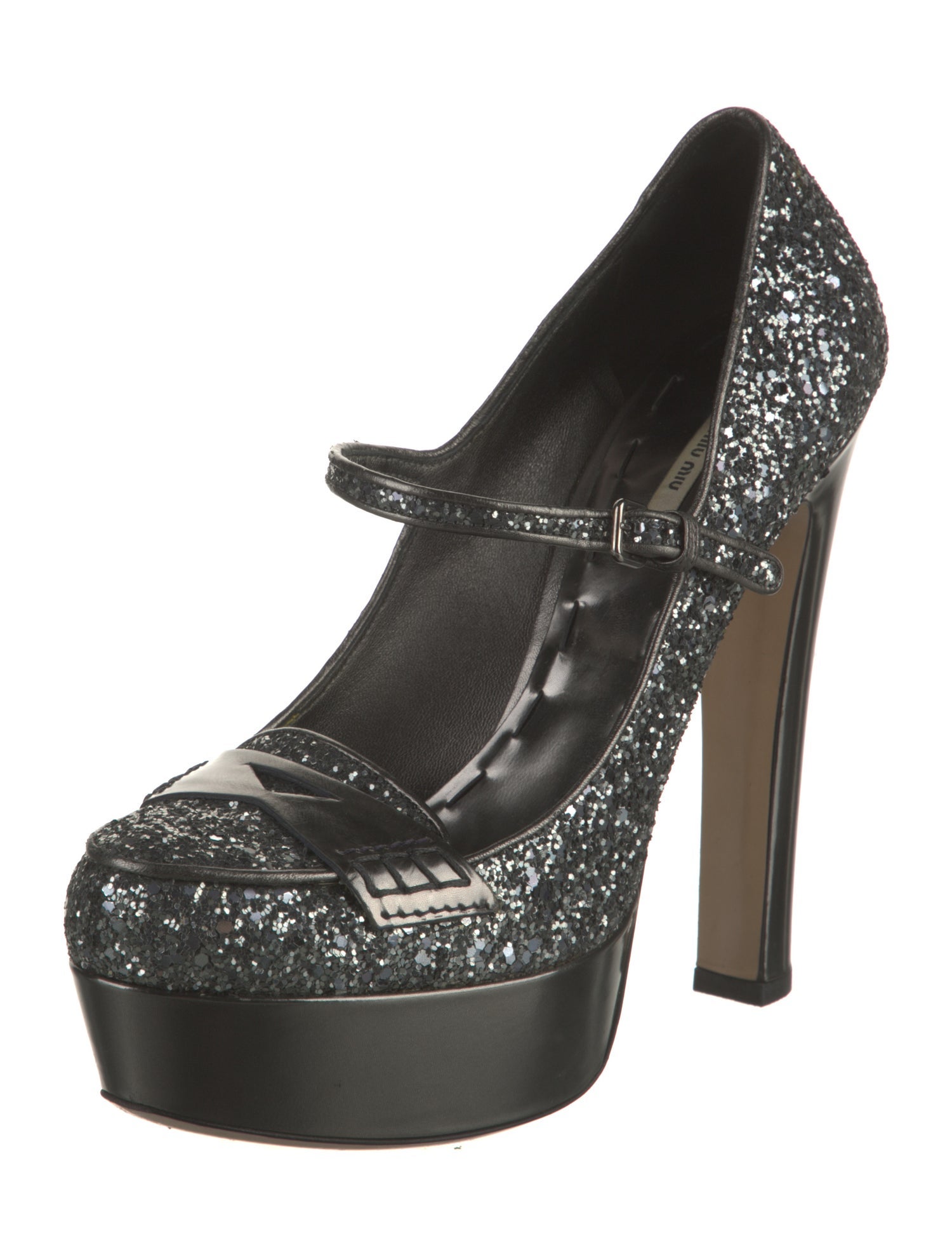 Miu Miu Glitter Glitter Accents Pumps