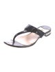 Miu Miu Patent Leather Bow Accents Slides