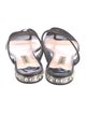Miu Miu Patent Leather Bow Accents Slides