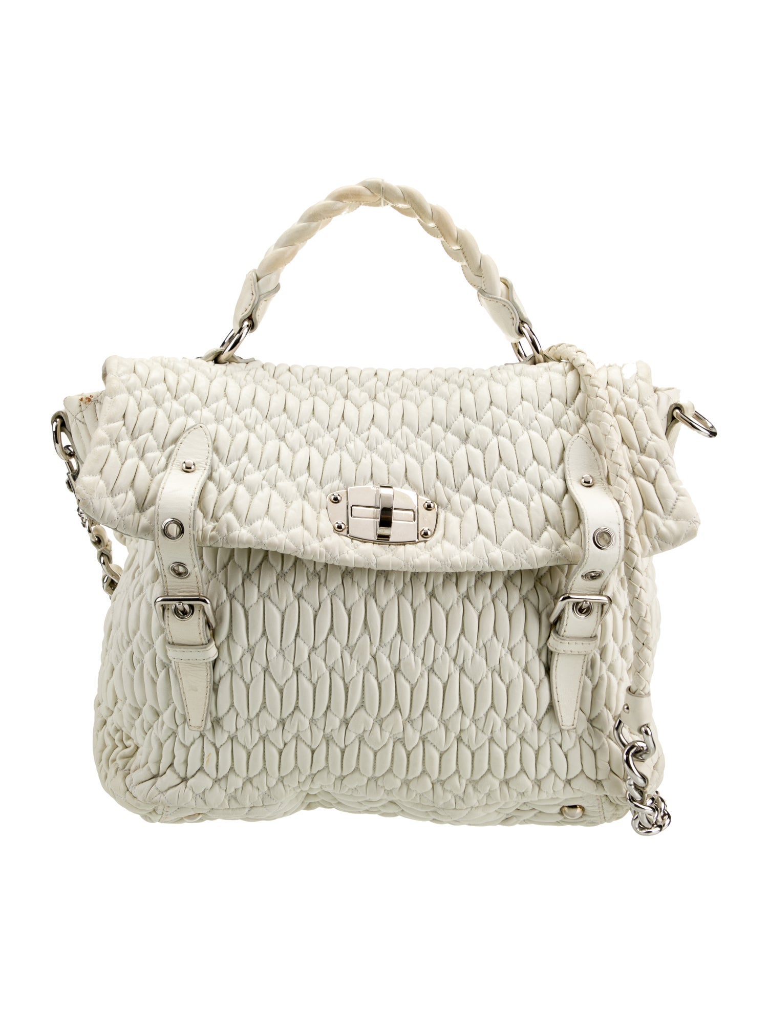 Miu Miu Leather Top Handle Bag