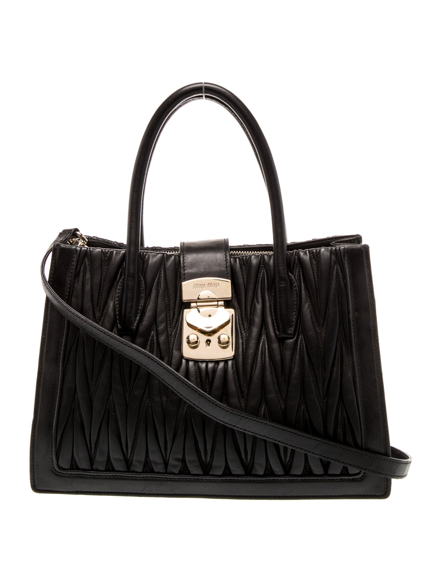 Miu Miu Leather Top Handle Bag