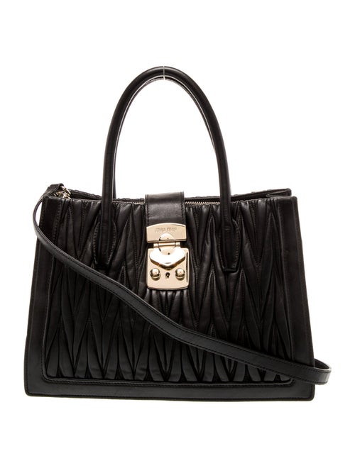 Miu Miu Leather Top Handle Bag