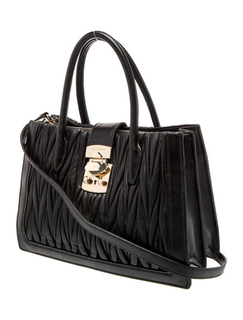 Miu Miu Leather Top Handle Bag
