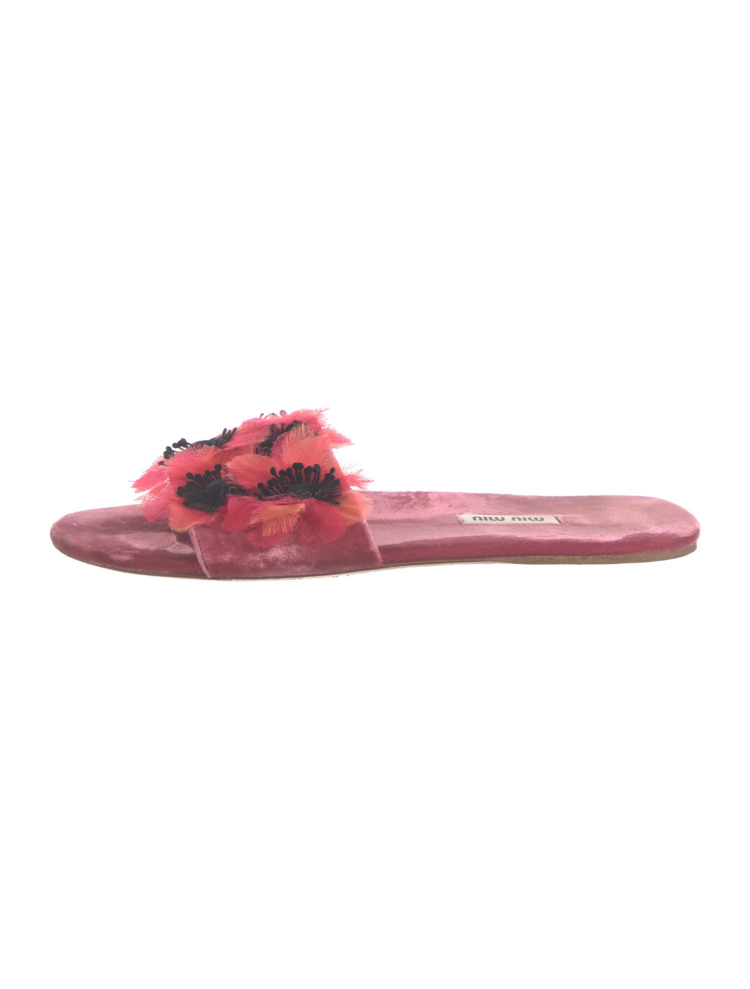 Miu Miu Velvet Slides