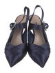 Miu Miu Satin Crystal Embellishments Slingback Pumps